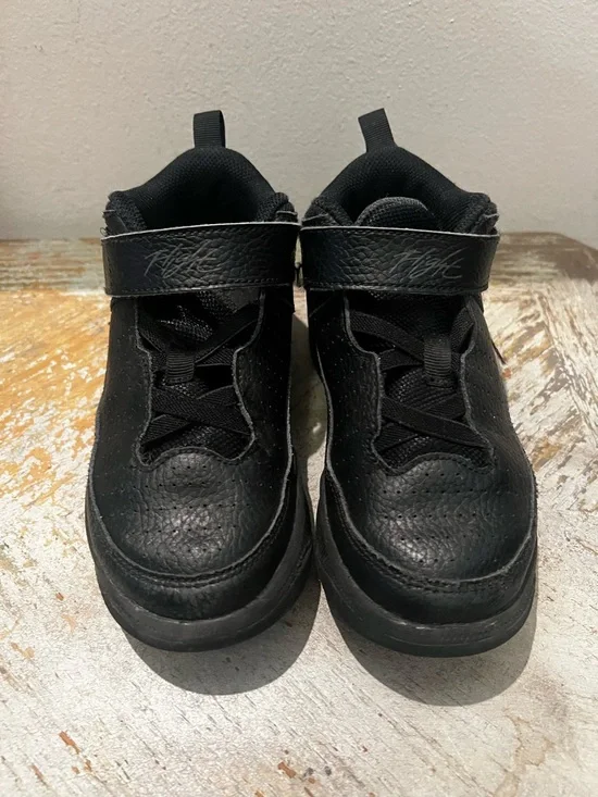 Nike Air Jordan’s Kids Black Athletic Sneakers with Velcro Strap Size 13 C - Picture 2 of 10